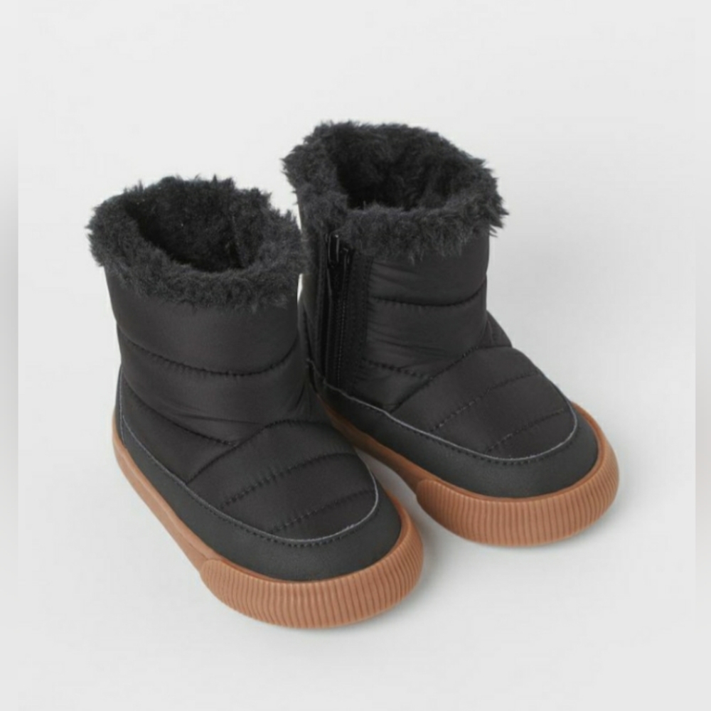 💥3/$30 H&M Infant Girl's Water Resistant Warm Lined Boots - EUC